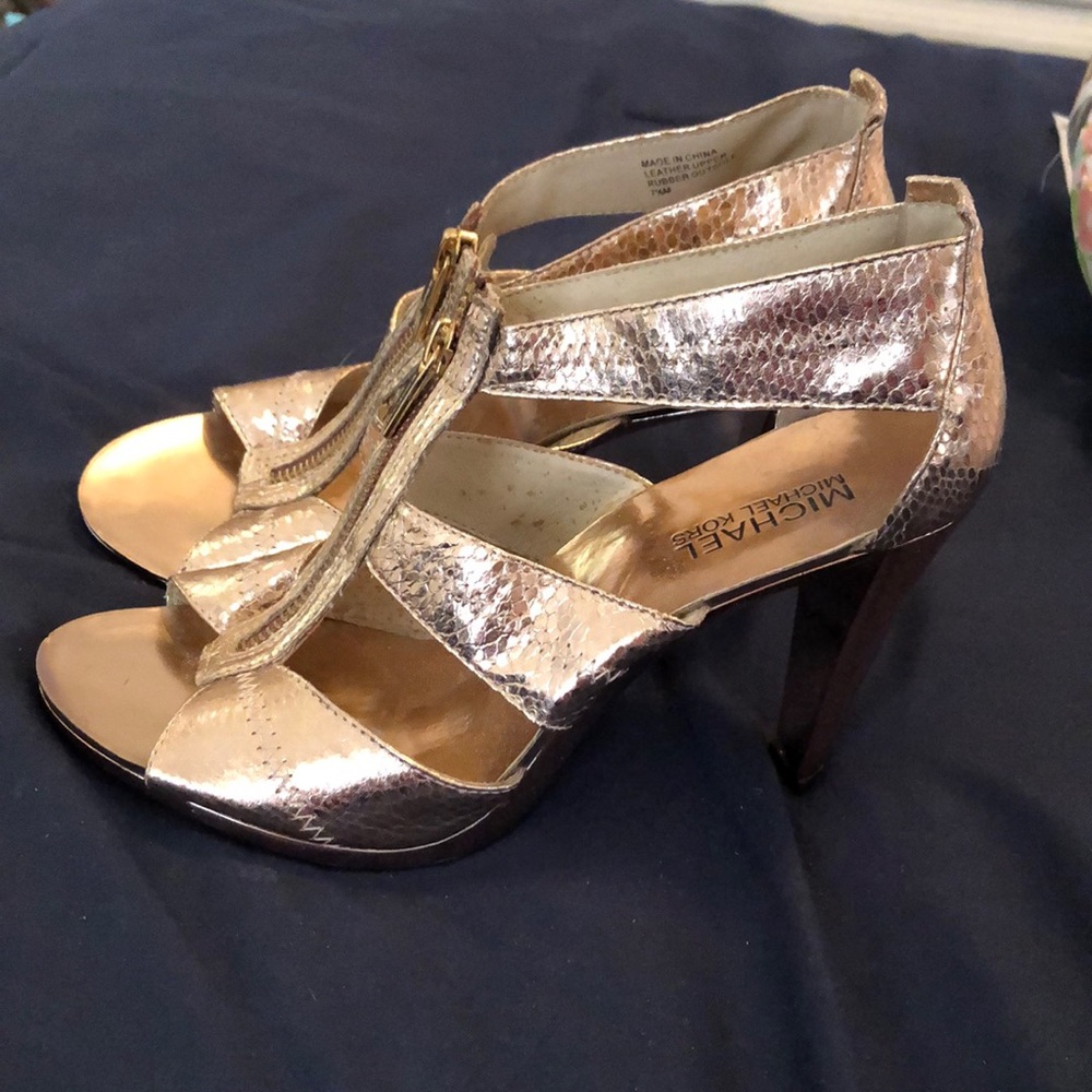 Michael Korda rose gold heels